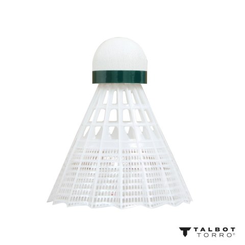 Lotki do Badmintona Nylonowe Białe Wytrzymałe TALBOT TORRO SLOW 6 szt.