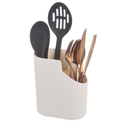 OCIEKACZ STOJAK NA SZTUĆCE BIAŁY BAMBUSOWY ORION