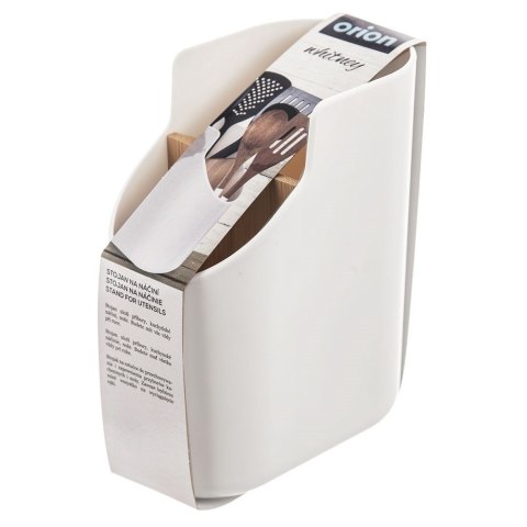 OCIEKACZ STOJAK NA SZTUĆCE BIAŁY BAMBUSOWY ORION