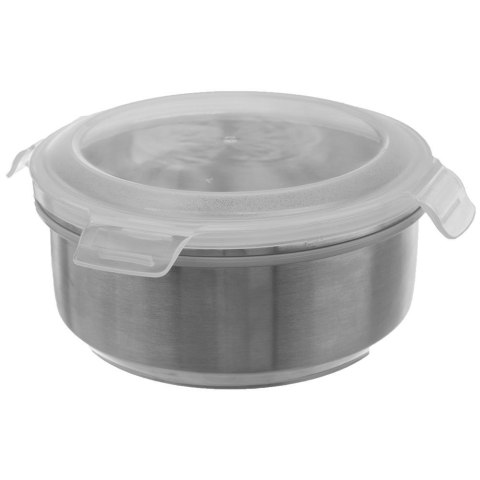 Pojemnik kuchenny okrągły z pokrywką stalowy szczelny 1,2 l