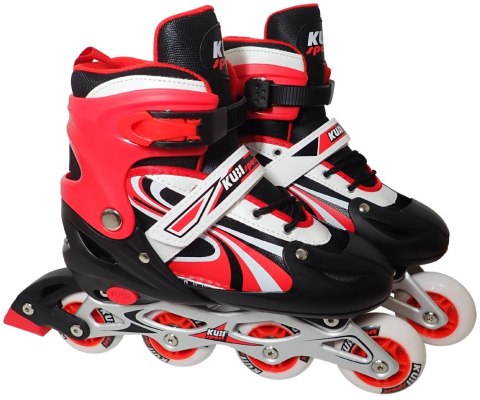 Rolki dla Dzieci Dziecięce Regulowane Czerwone Solidne KUBISPORT r. 39-42
