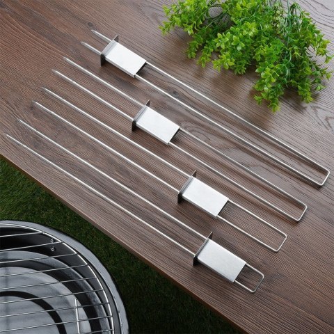 Szpikulce do szaszłyków stalowe podwójne 36 cm 4 szt.