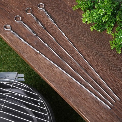 Szpikulec szpikulce stalowe do szaszłyków grilla 4 szt. 42,5 cm