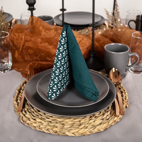 Talerz deserowy płaski płytki ceramiczny talerzyk na desery szary ALFA 21,5 cm