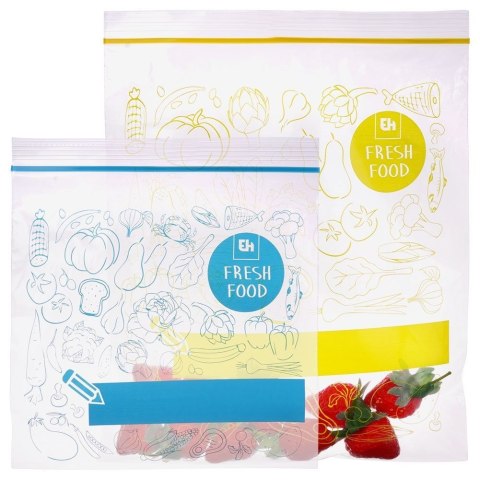 Worki woreczki torebki strunowe do przechowywania żywności 20x1,2 l + 20x2,5 l