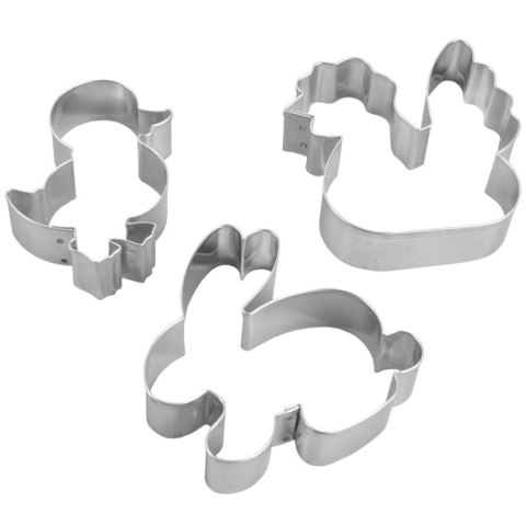 Wykrawacz cukierniczy stalowy / foremka do ciastek pierników Wielkanoc zestaw 3 szt.