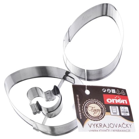 Wykrawacz cukierniczy stalowy / foremka do ciastek pierników jajko zestaw 2 szt.