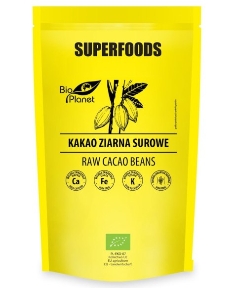 KAKAO ZIARNA SUROWE BIO 200 g - BIO PLANET SUPERFOODS