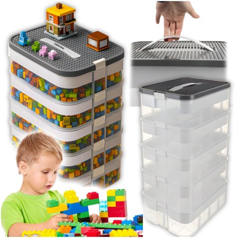 Pudełko Na Klocki- 5 Poziomów 35L Kruzzel 25759