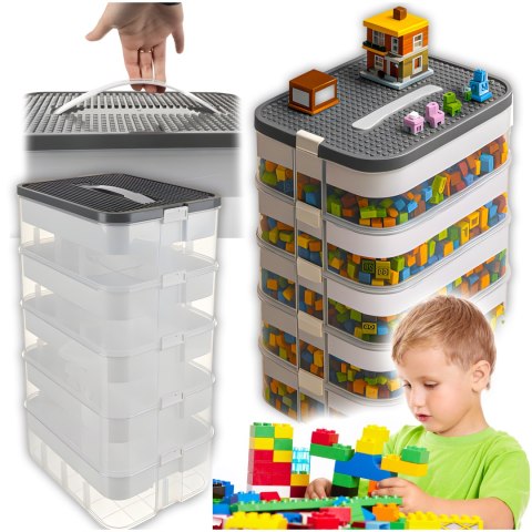 Pudełko Na Klocki- 5 Poziomów 35L Kruzzel 25759