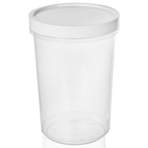 Pojemnik kuchenny do żywności z silikonową uszczelką okrągły zakręcany na zupę 1 l