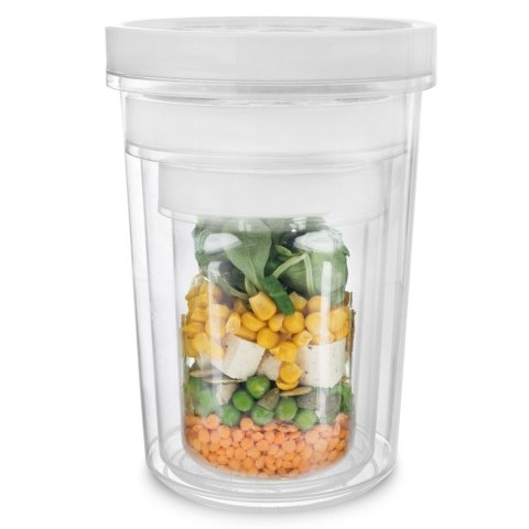 Pojemnik kuchenny do żywności z silikonową uszczelką okrągły zakręcany na zupę 1 l