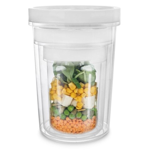 Pojemnik kuchenny do żywności z silikonową uszczelką okrągły zakręcany na zupę 300 ml