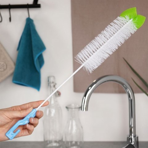 Szczotka myjka do czyszczenia butelek butelki karafki z gąbką 41 cm