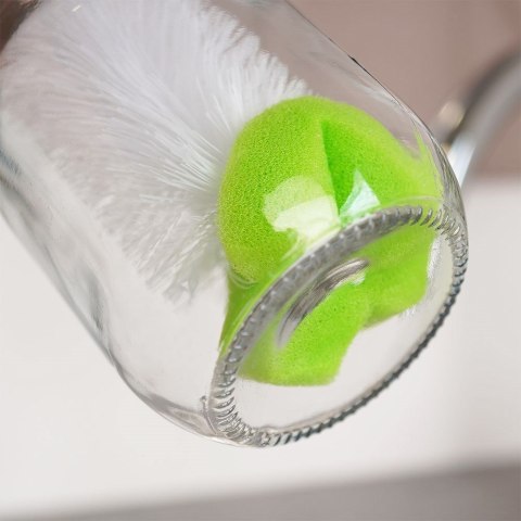 Szczotka myjka do czyszczenia butelek butelki karafki z gąbką 41 cm