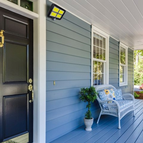 Lampa solarna zewnętrzna z czujnikiem ruchu zmierzchu 128 LED 2200 W