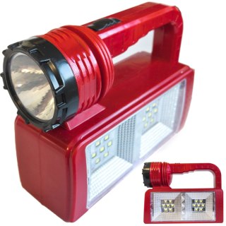 Latarka lampa warsztatowa kempingowa z uchwytem na baterie LED