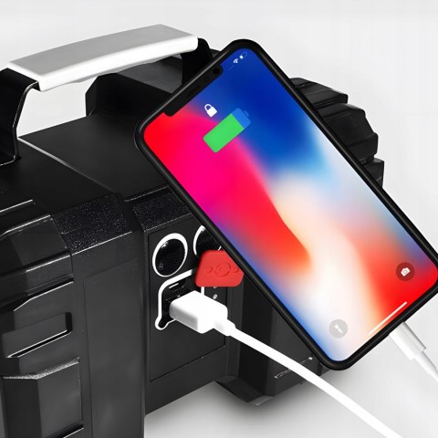 Latarka szperacz akumulatorowy taktyczny 46 LED 1000 lm