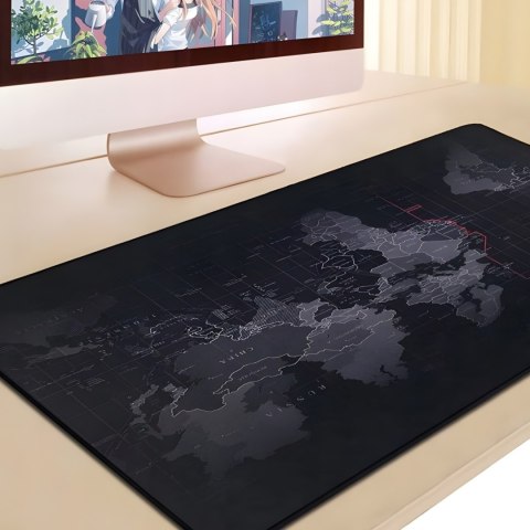 Podkładka mata gamingowa na biurko pod mysz XXL 80 x 30 cm - mapa świata