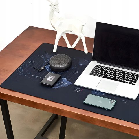 Podkładka mata gamingowa na biurko pod mysz XXL 80 x 30 cm - mapa świata