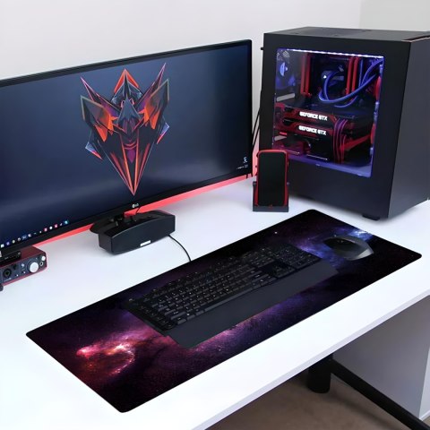 Podkładka mata gamingowa na biurko pod mysz XXL 80 x 40 cm - kosmos