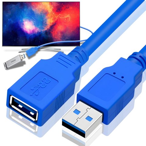 Przedłużacz USB 3.0 kabel ekranowany 3 m
