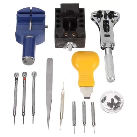 Zestaw narzędzi precyzyjnych serwisowych do napraw zegarków bransolet pasków