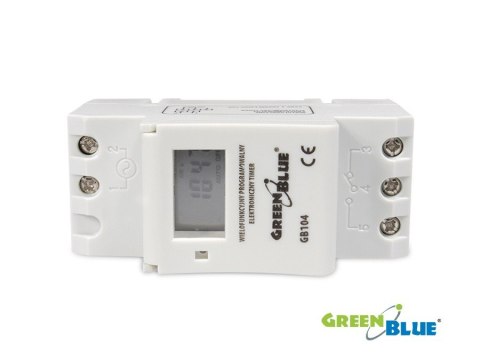 GB104 Włącznik czasowy - timer cyfrowy na szynę DIN GreenBlue