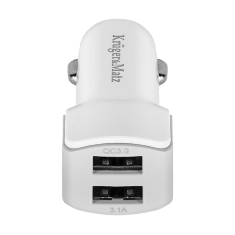 Ładowarka samochodowa Kruger&Matz 2xUSB 3000 mA z funkcją Quick Charge 3.0