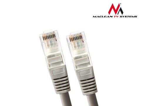 MCTV-647 Przewód, kabel patchcord UTP 5e wtyk-wtyk 10 m szary Maclean