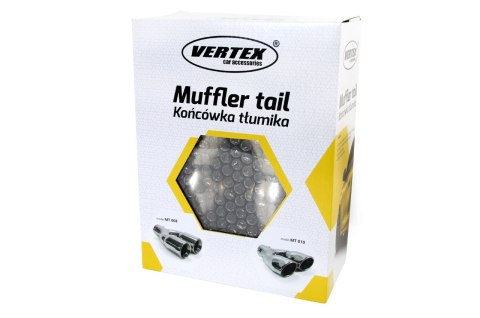 Końcówka tłumika wydechu stal nierdzewna mt 010 chrom amio-01310