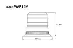 Lampa ostrzegawcza błyskowa kogut 80 led magnes r10 12v 24v w14m amio-01503