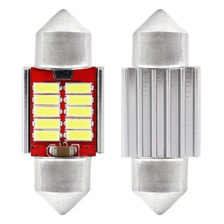 Led canbus 4014 10smd festoon c5w c10w c3w 31mm white 12v 24v amio-01288