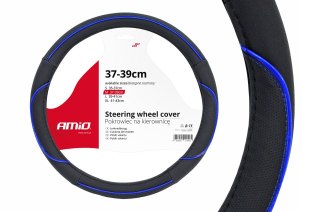 Pokrowiec nakładka na kierownicę samochodową m 37-39cm swc-08-m amio-01363