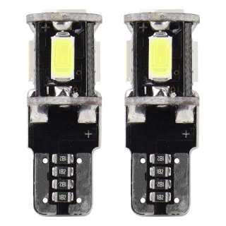 Żarówki led canbus 5smd 5730 t10 w5w white amio-01628