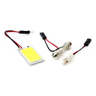 Żarówki led classic t10 w5w c5w cob 12v panel moduł amio-01621