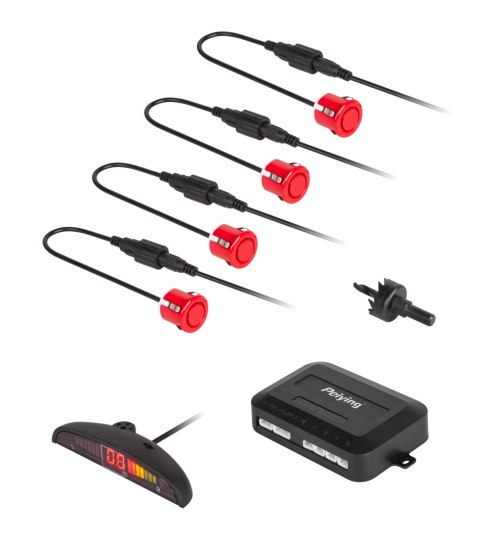 Samochodowe czujniki parkowania z wyświetlaczem (tył) Peiying ? czerwone