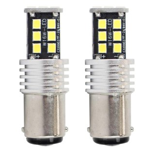 Żarówki led canbus 2835 15smd 1157 bay15d p21/5w white 12v 24v amio-01641