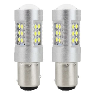 Żarówki led canbus 3030 24smd 1157 bay15d p21/5w white 12v 24v amio-01438