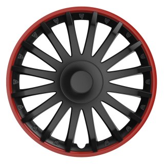 Kołpak samochodowy czarny crystal 14" cali black&red (czarny z czerwoną obwódką)