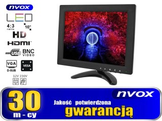 Monitor led 10cali vga hdmi av bnc 12v 230v