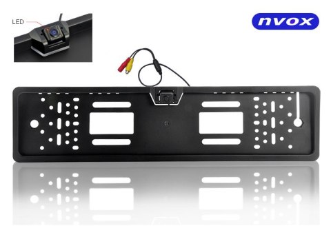 Samochodowa kamera wbudowana w ramkę rejestracyjną z podświetleniem diodami led o białej barwie światła