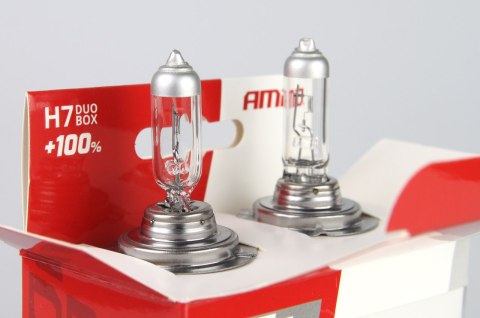 Żarówki halogenowe h7 12v 55w lumitec silver +100% duo amio-01403