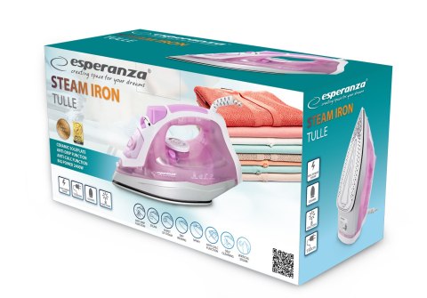 EHI004 Esperanza żelazko parowe tulle ceramic 2400w