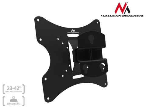 Uchwyt do telewizora lub monitora Maclean, uniwersalny, max VESA 200x200, 23-50", 30kg, czarny, MC-501A B