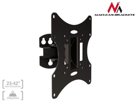 Uchwyt do telewizora lub monitora Maclean, uniwersalny, max VESA 200x200, 23-50", 30kg, czarny, MC-501A B