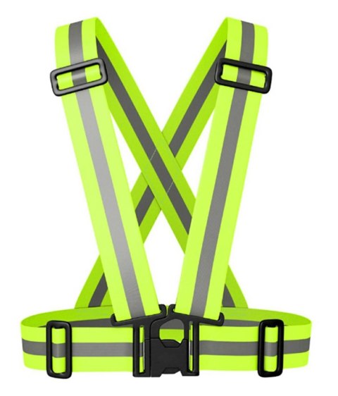 AG590 Szelki odblaskowe kamizelka green