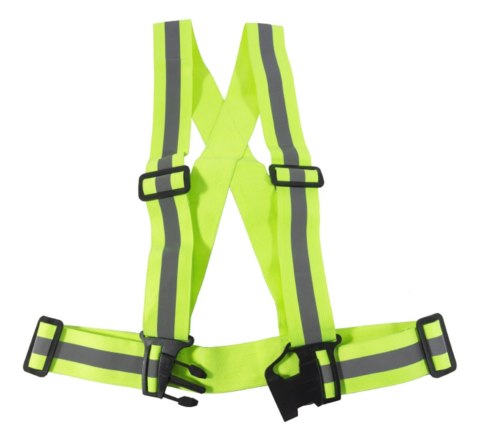 AG590 Szelki odblaskowe kamizelka green