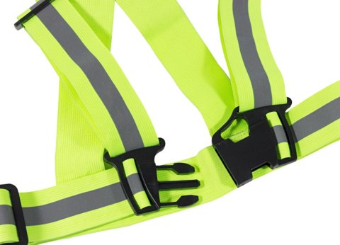 AG590 Szelki odblaskowe kamizelka green