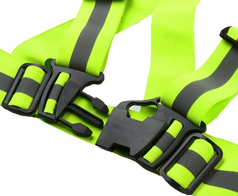 AG590 Szelki odblaskowe kamizelka green